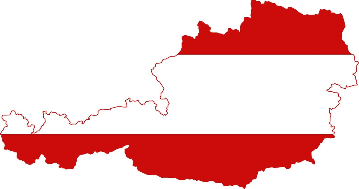 àustria mapa bandera