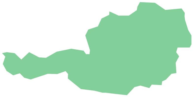 àustria vector mapa