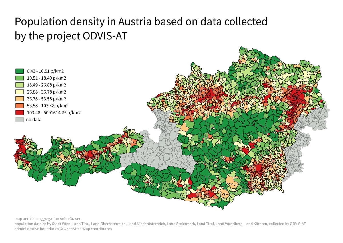 àustria densitat de població mapa