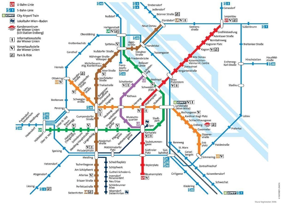 àustria metro mapa