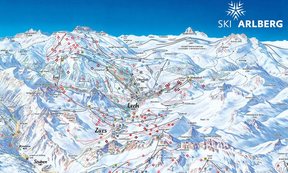 mapa de arlberg àustria