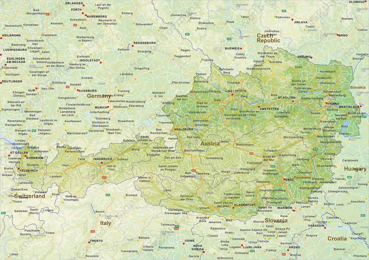 mapa de bruck àustria