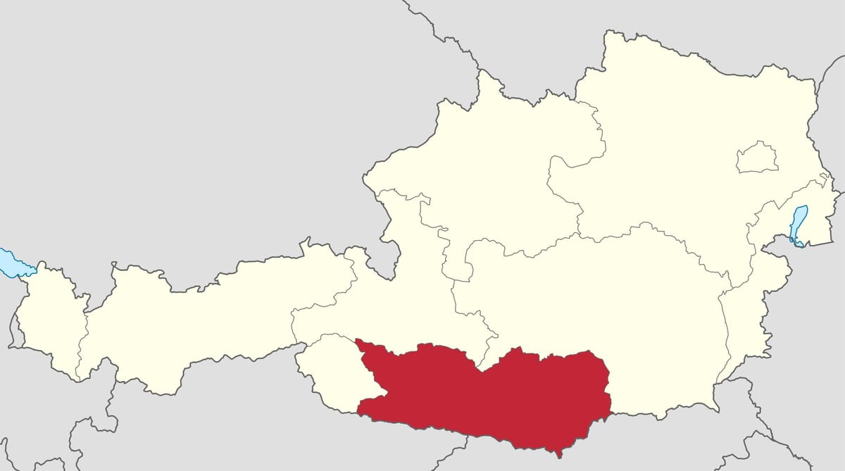 mapa de carinthia àustria
