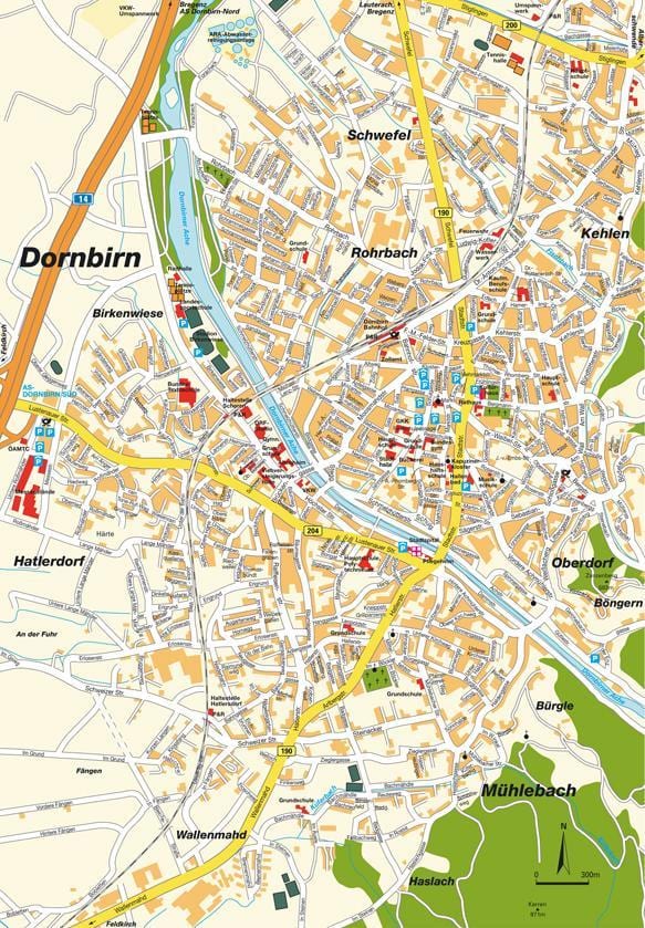 mapa de dornbirn àustria