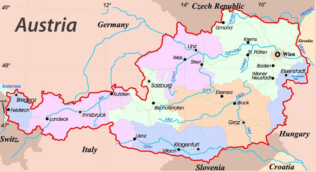 mapa de eisenstadt àustria