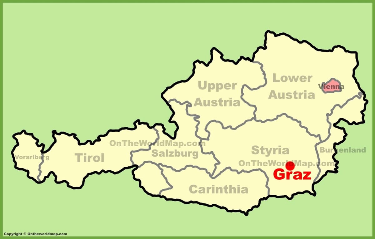 mapa de graz a àustria