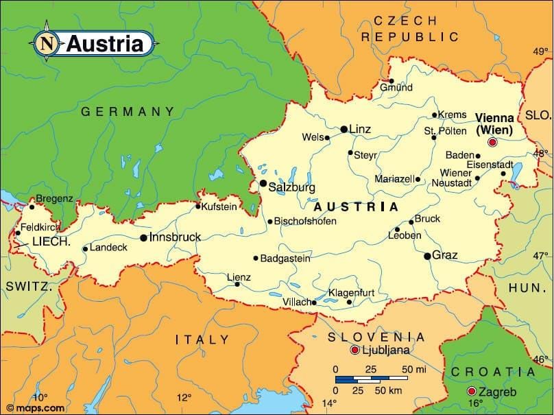 àustria innsbruck mapa