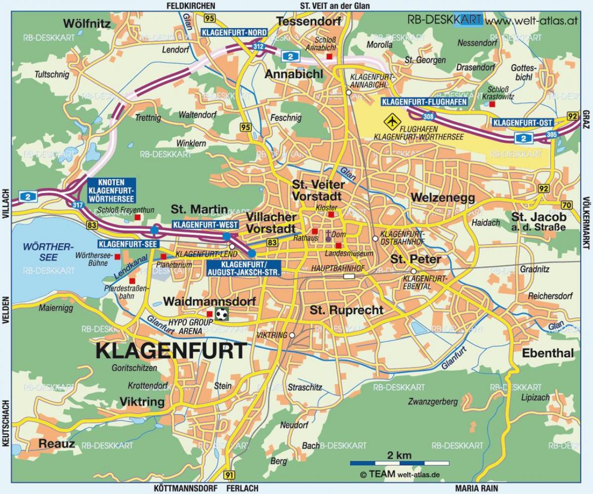 mapa de klagenfurt, àustria