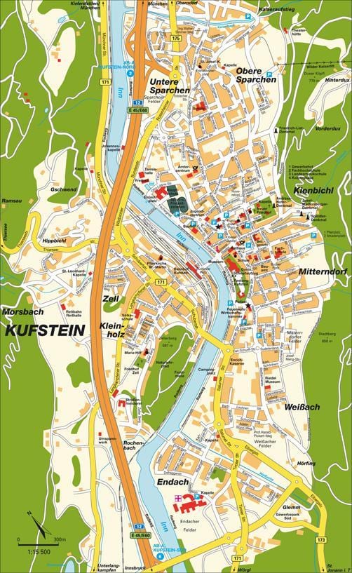 mapa de kufstein àustria