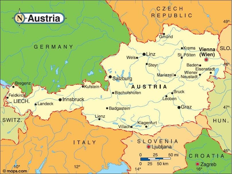 mapa de landeck àustria