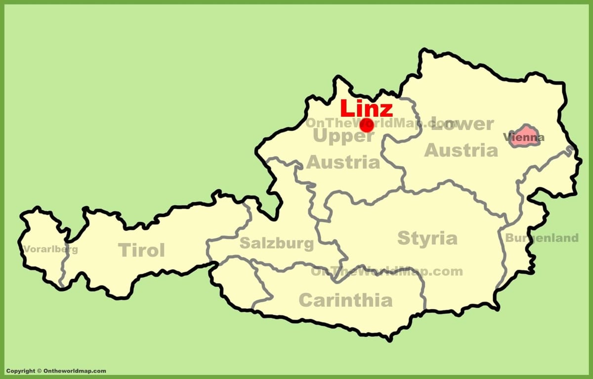 mapa de linz, àustria