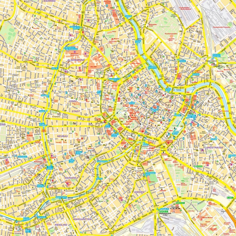 carrer de ciutat mapa de viena, àustria