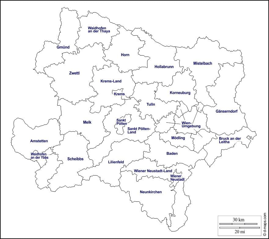 mapa de modling àustria