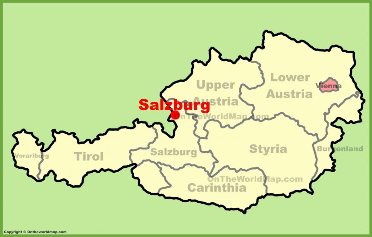 àustria salzburg mapa