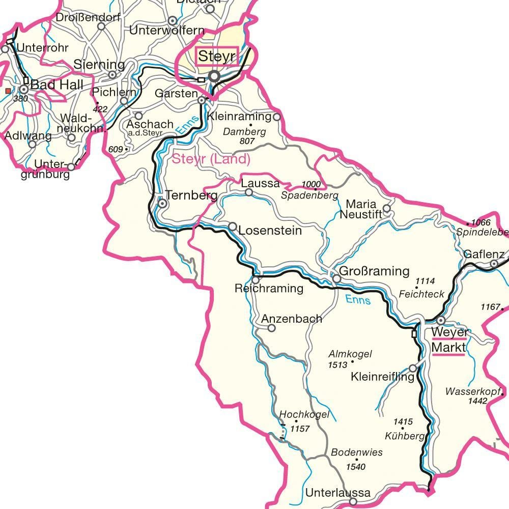 mapa de steyr àustria