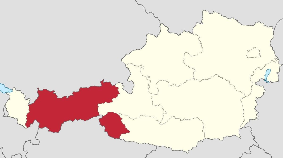 àustria tirol mapa