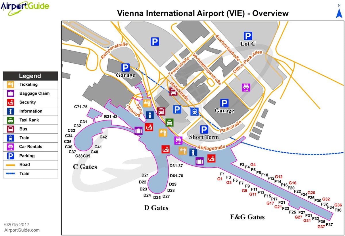 mapa de viena, àustria aeroport