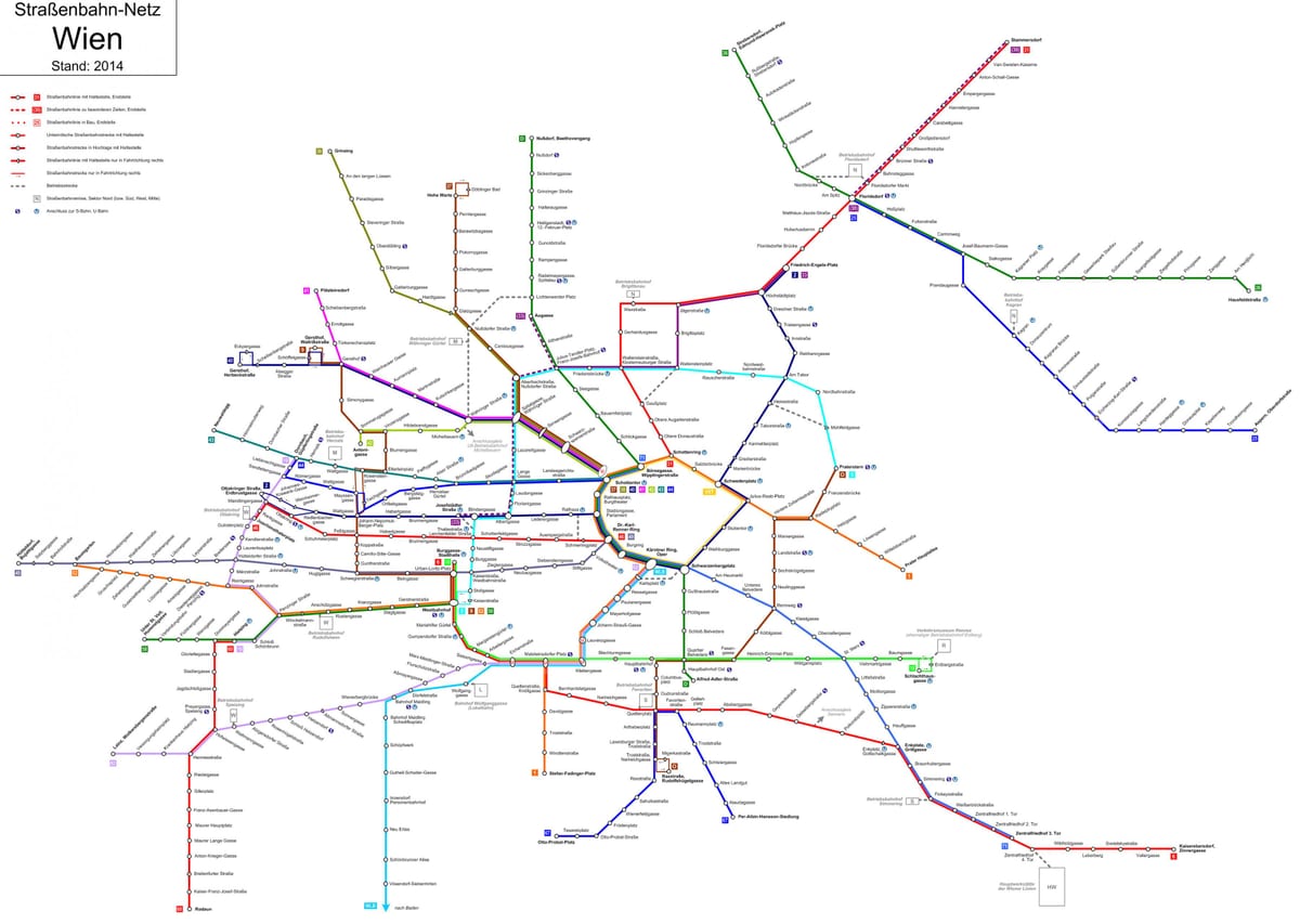 viena, àustria metro mapa