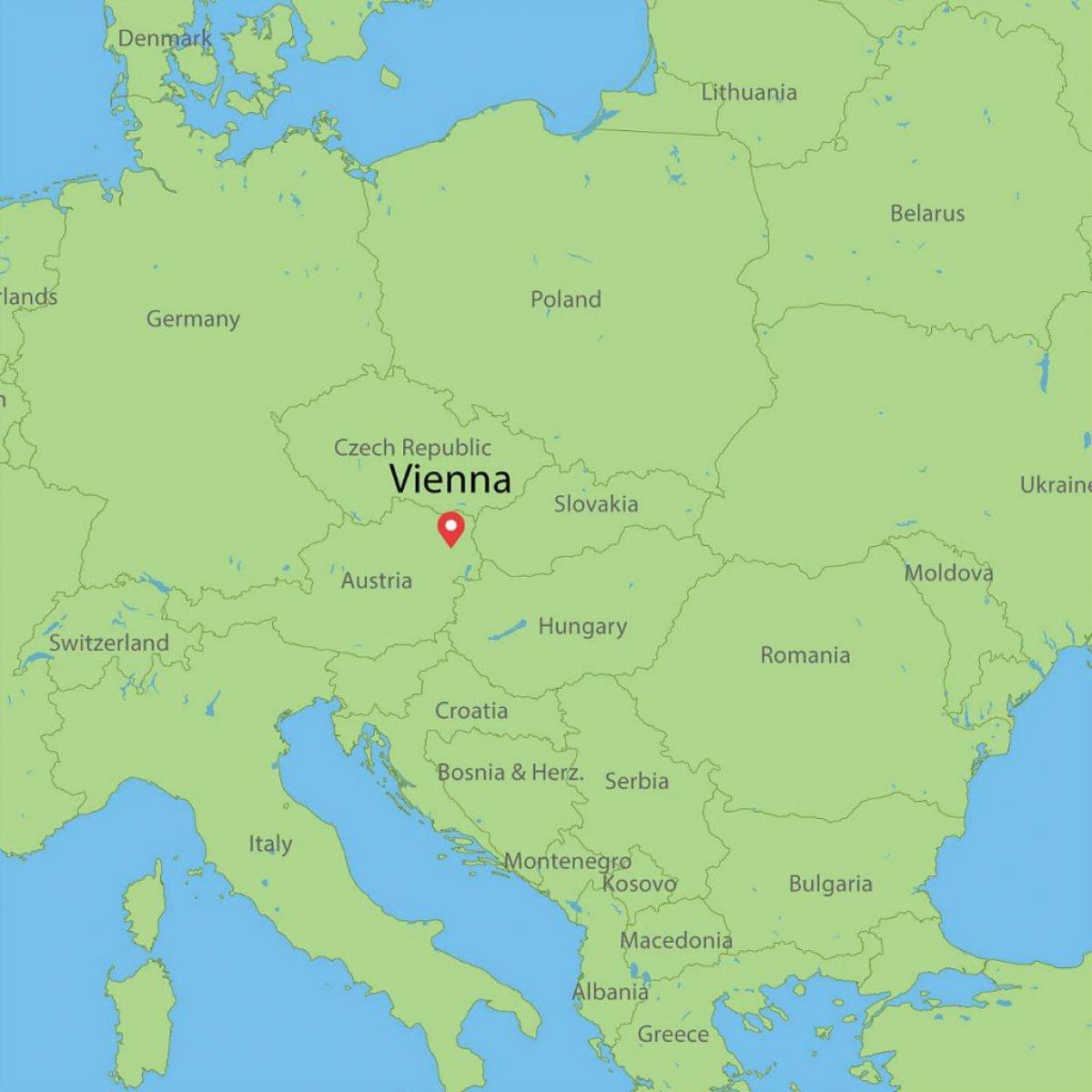 mapa de viena, àustria mapa d'europa