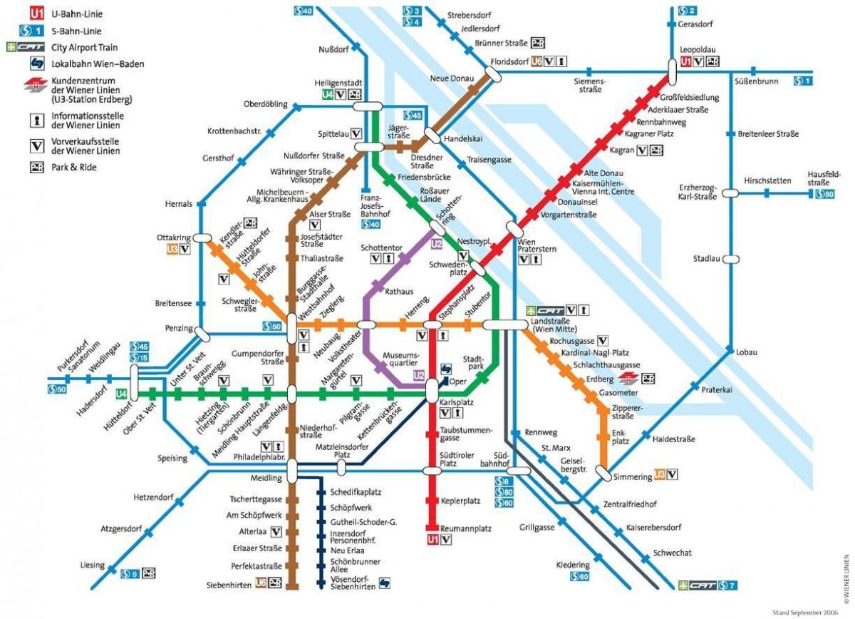 viena, àustria metro mapa