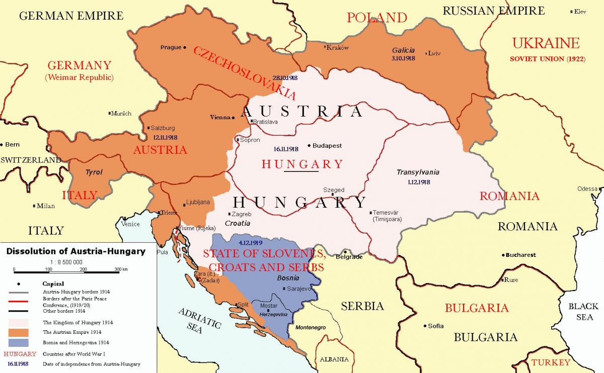 àustria hongria mapa 1900