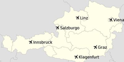 Aeroports a àustria mapa
