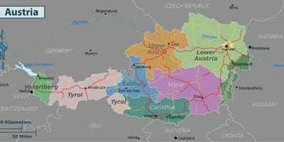 Àustria atraccions mapa