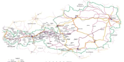 Mapa d'àustria atraccions turístiques