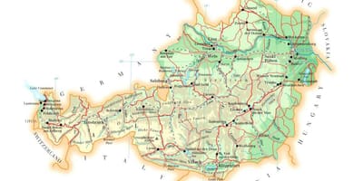 Mapa d'àustria elevació