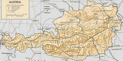 Àustria mapa geogràfic