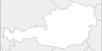 Mapa d'àustria mapa de contorn