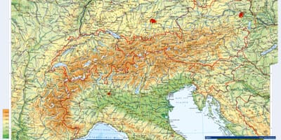 Mapa d'àustria topogràfic