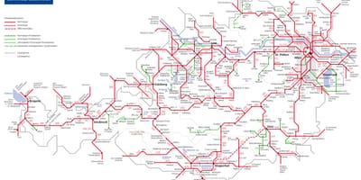 Obb austríac ferroviari mapa