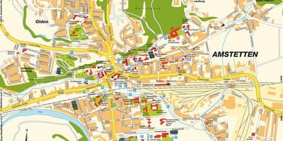 Mapa de amstetten àustria