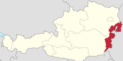 Mapa de burgenland àustria