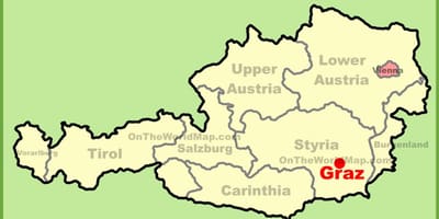 Mapa de graz a àustria