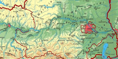 Mapa de la baixa àustria