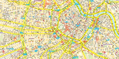 Carrer de ciutat mapa de viena, àustria