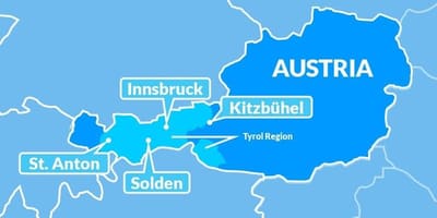 Mapa de mapa de tirol regió àustria