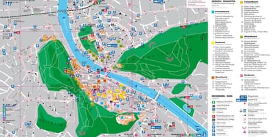 Mapa de mapa turístic de salzburg, àustria