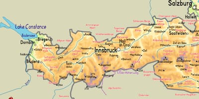 Mapa de mayrhofen àustria