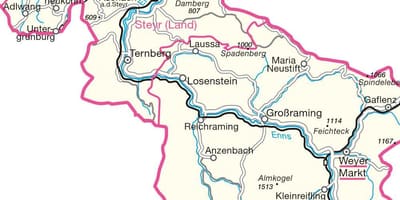 Mapa de steyr àustria 