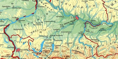 Mapa de l'alta àustria