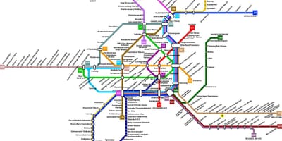Viena, àustria transport públic mapa