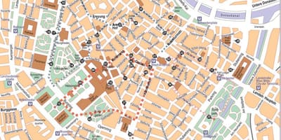 Viena, àustria centre de la ciutat mapa