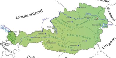 Mapa de vorarlberg àustria