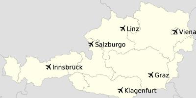 Aeroports a àustria mapa